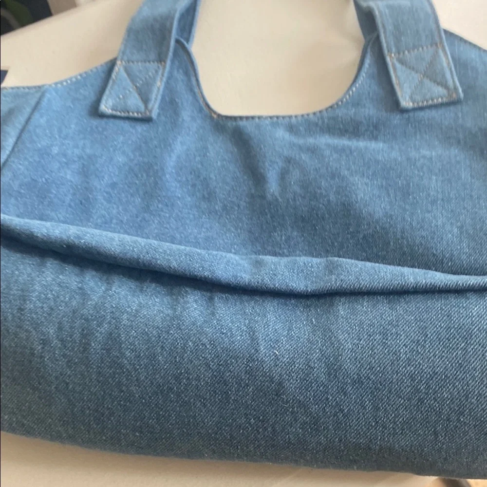 True Religion Blue Denim Tote with Slouchy Design - Picture 7 of 12